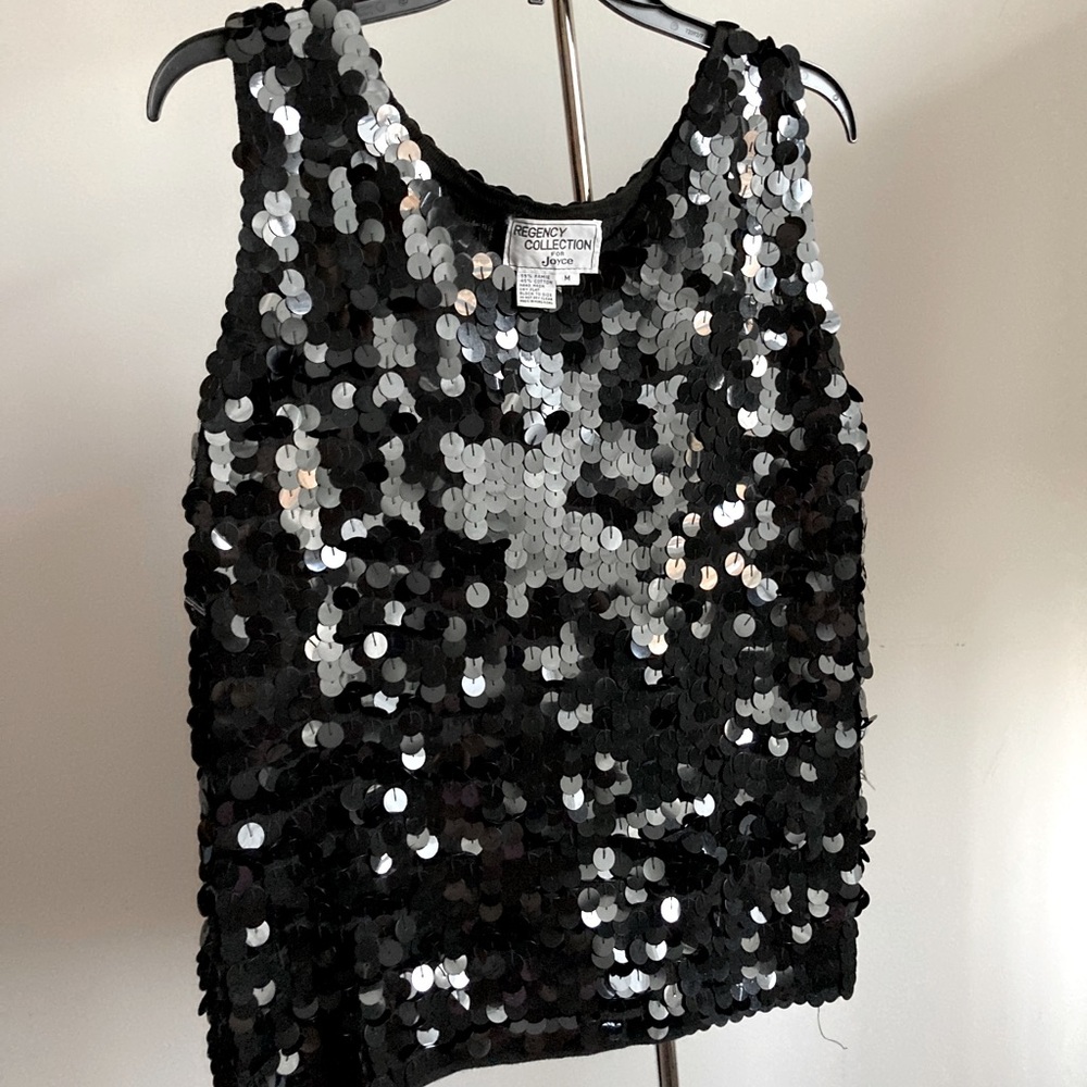 Sequined Sleeveless Top